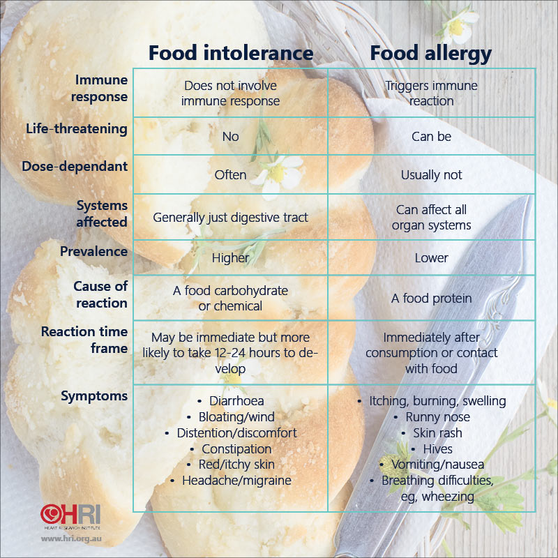 The Difference Between A Food Allergy And A Food Intolerance Sports 