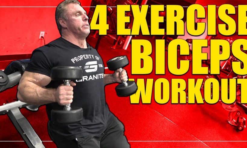 4 Exercise Biceps Workout for huge Arms